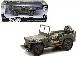 Jeep Willys U.S.A. Army 1/32 Diecast Model Car by New Ray - Green