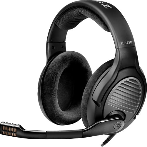 Front. Sennheiser - PC 363D Gaming Headset - Black.
