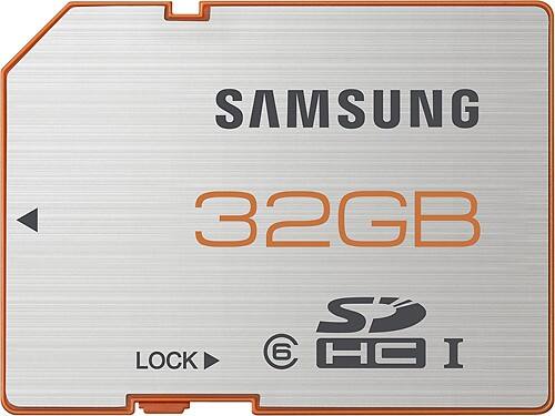 Front Standard. Samsung - Plus 32GB Secure Digital High Capacity (SDHC) UHS-I Class 6 Memory Card.