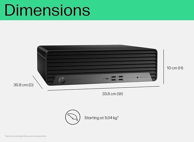Dimensions  
10 cm (H)  
30.8 cm (D)  
33.8 cm (W)  
Starting at 5.04 kg*  
*Varies by configuration and components.