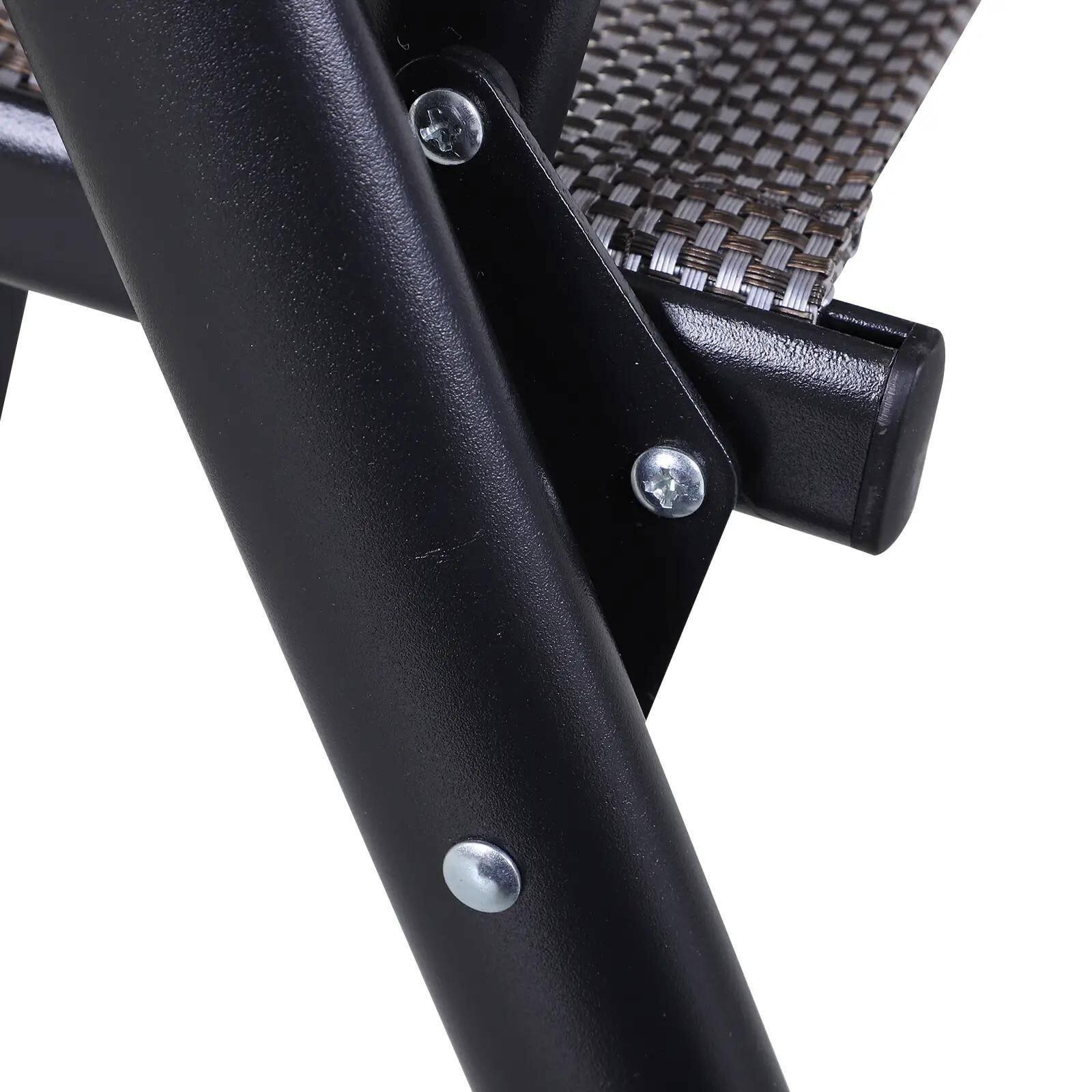 Back. Resenkos - Resenkos 2-Pack Outdoor Folding Chairs, Armrest Dining Seats, Metal Frame, Patio, Stacking, Easy Assembly,Gray - Gray.