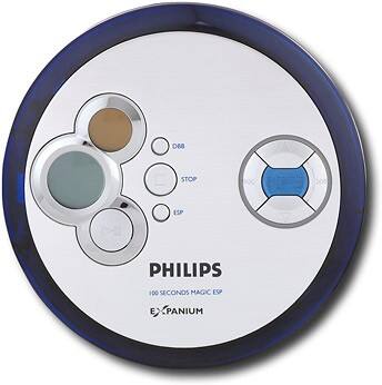 Front Standard. Philips - Portable CD Player with MP3 Playback.