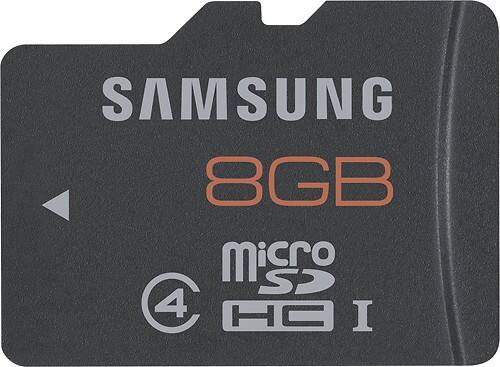 Front Standard. Samsung - Plus 8GB microSDHC Class 4 Memory Card.