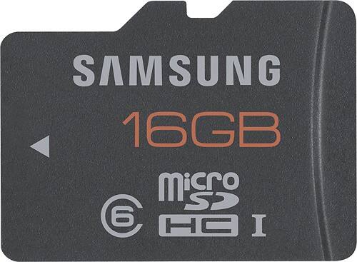 Front Standard. Samsung - Plus 16GB microSDHC Class 6 Memory Card.