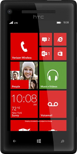  HTC - Windows Phone 8X 4G Cell Phone - Black (Verizon Wireless)