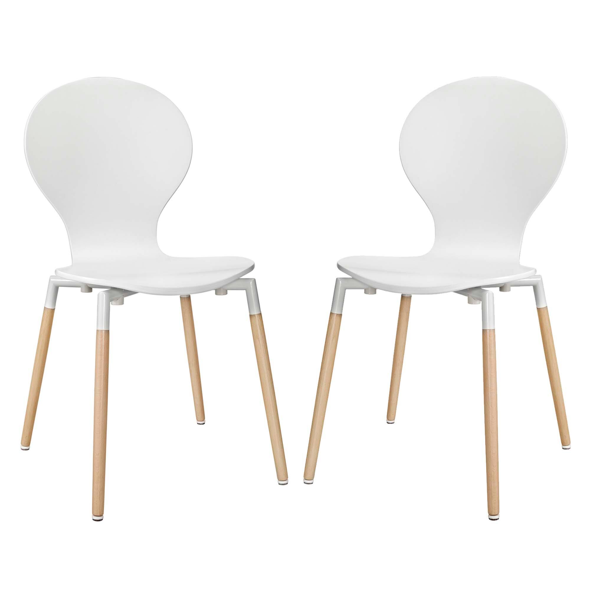 Angle. Modway - Path Dining Chair Set of 2 by Modway - White.