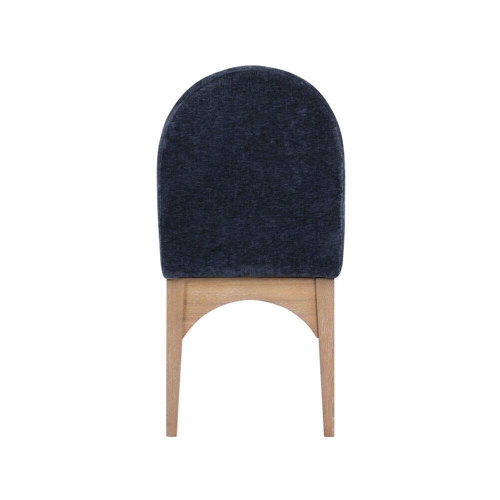 Alt View 2. Meridian Furniture - Waldorf Navy Chenille Fabric Dining Chair - Blue.