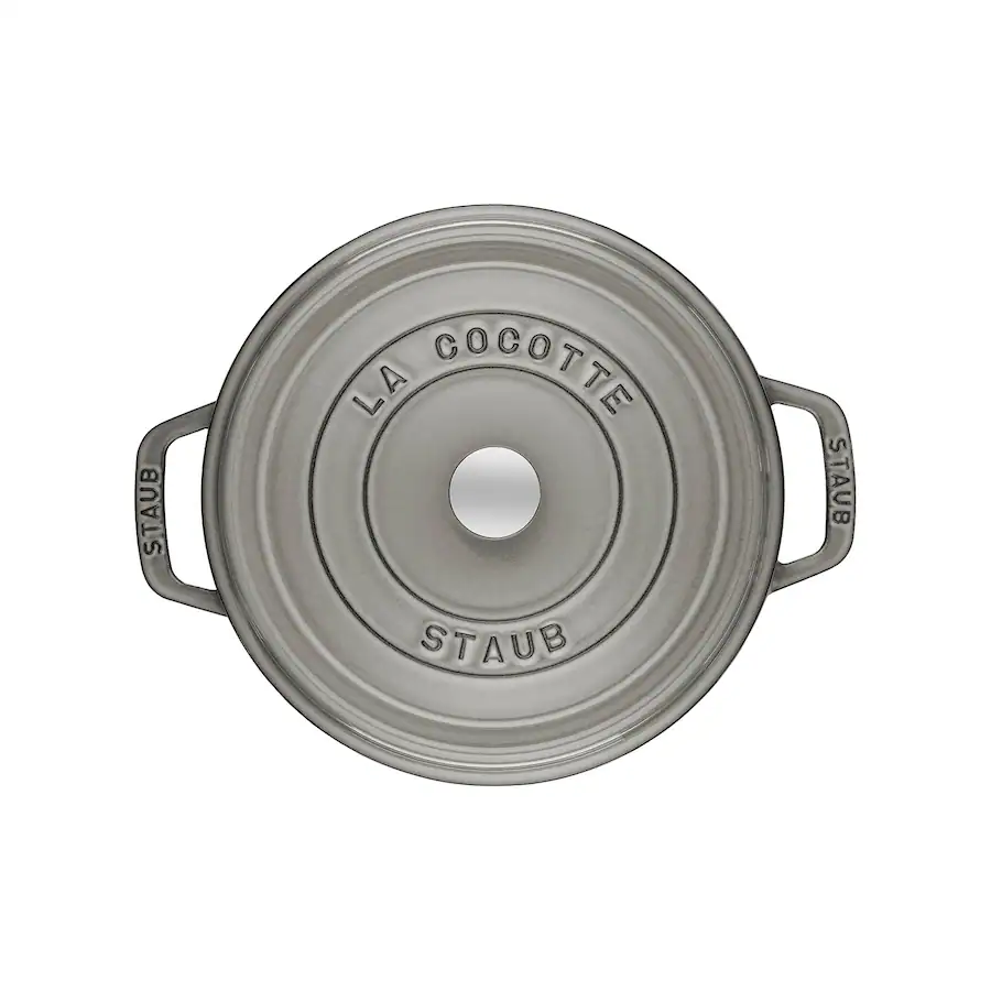 Staub Cast Iron 7 qt Round Cocotte Graphite Grey 1102818 - Best Buy