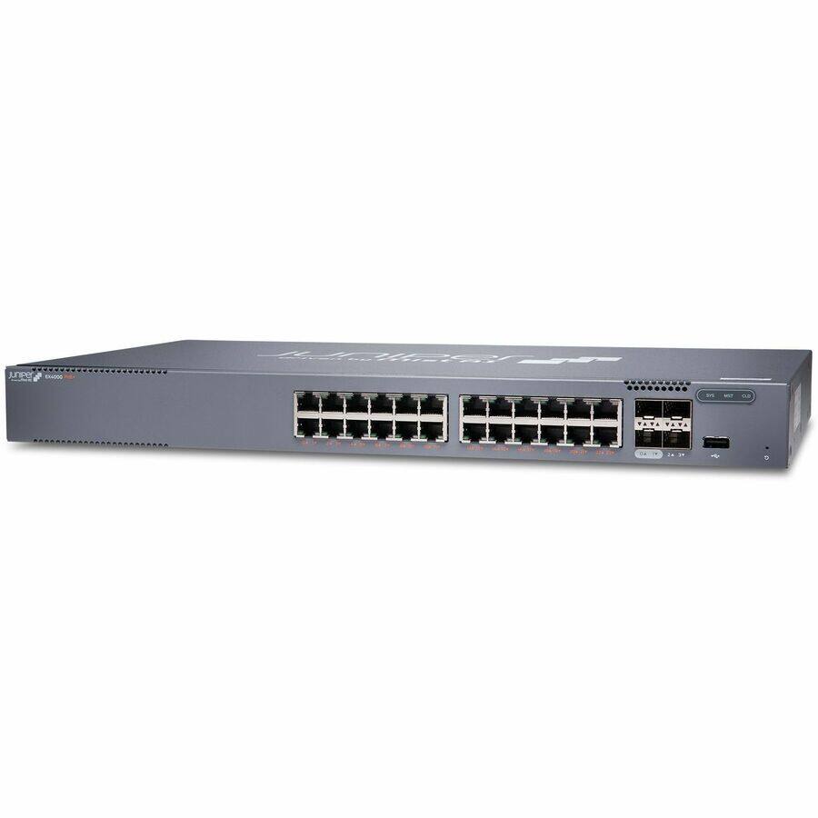 Alt View 4. Juniper - Juniper EX4000-24P Ethernet Switch - 24 Ports - Manageable - Gigabit Ethernet, 10 Gigabit Ethernet - 1000Base-T - Unknown.