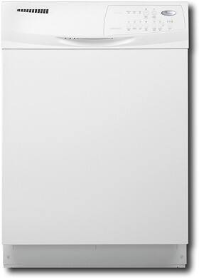 Front Standard. Whirlpool - 23-7/8" Tall Tub Built-In Dishwasher - White-on-White.