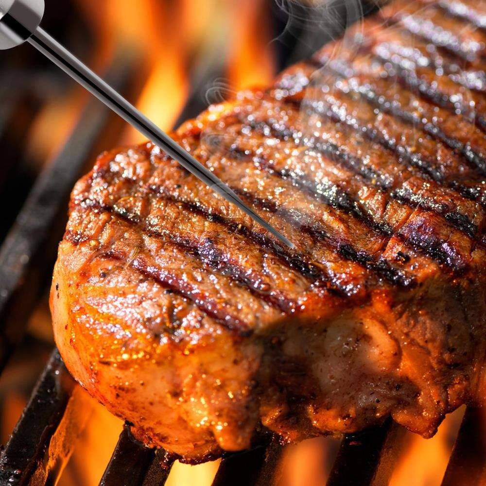 Alt View 1. NutriChef - NutriChef Upgraded Barbecue Thermometer Temperature Probes - 2 Pcs Stainless Steel for NutriChef PWIRBBQ80.