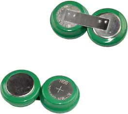 HQRP - 2-Pack 2.4 V 80 mAh Ni-MH Battery Cells for TV Headset 40810, V80H, 80H - Replaces 55608101501