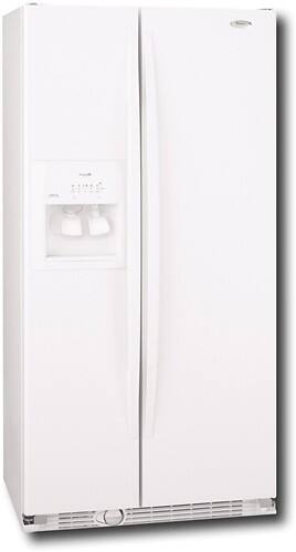 Angle Standard. Whirlpool - 23.0 Cu. Ft. Side-by-Side Refrigerator with Thru-the-Door Ice and Water - White.