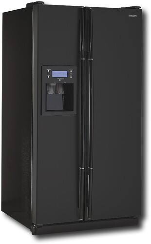 Angle Standard. Samsung - 25.2 Cu. Ft. Side-by-Side Refrigerator with Thru-the-Door Ice and Water - Black.