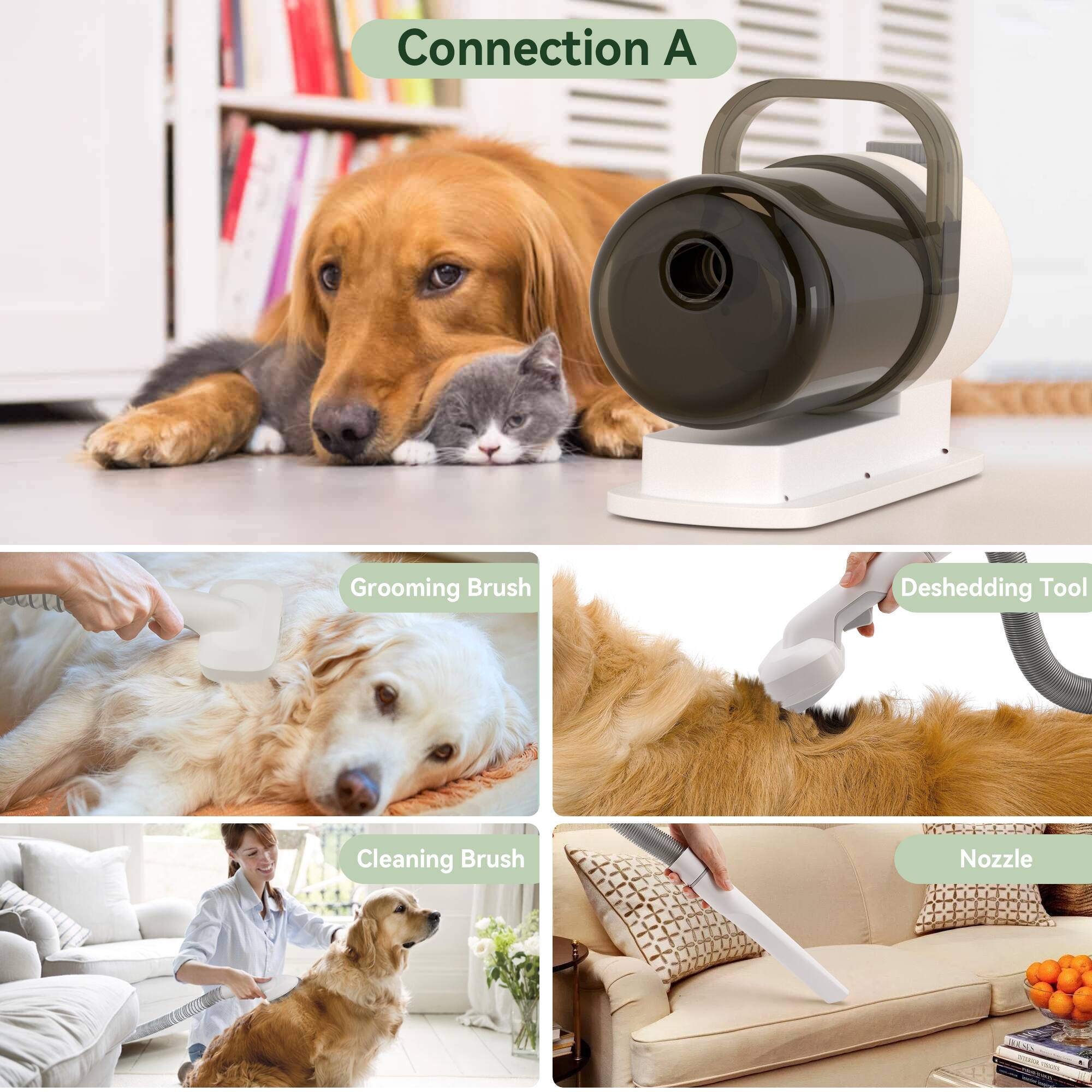 Connection A  
SCE Grooming Brush  
Deshedding Tool  
Cleaning Brush  
Nozzle