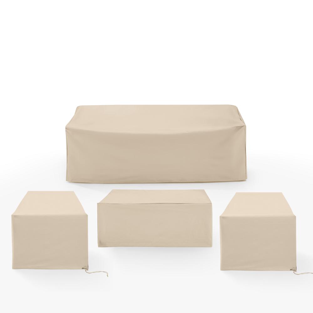 Alt View 2. Crosley Furniture - 4Pc Outdoor Furniture Cover Set - 2 Chairs - Tan.