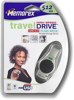 Front Standard. Memorex - 512MB USB 2.0 TravelDrive.