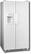 Angle Standard. GE - 25.0 Cu. Ft. Side-by-Side Refrigerator with Thru-the-Door Ice and Water - White-on-White.