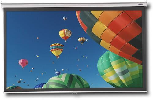 Front Standard. Optoma - 92" Ceiling-Mounted Retractable Screen - White.