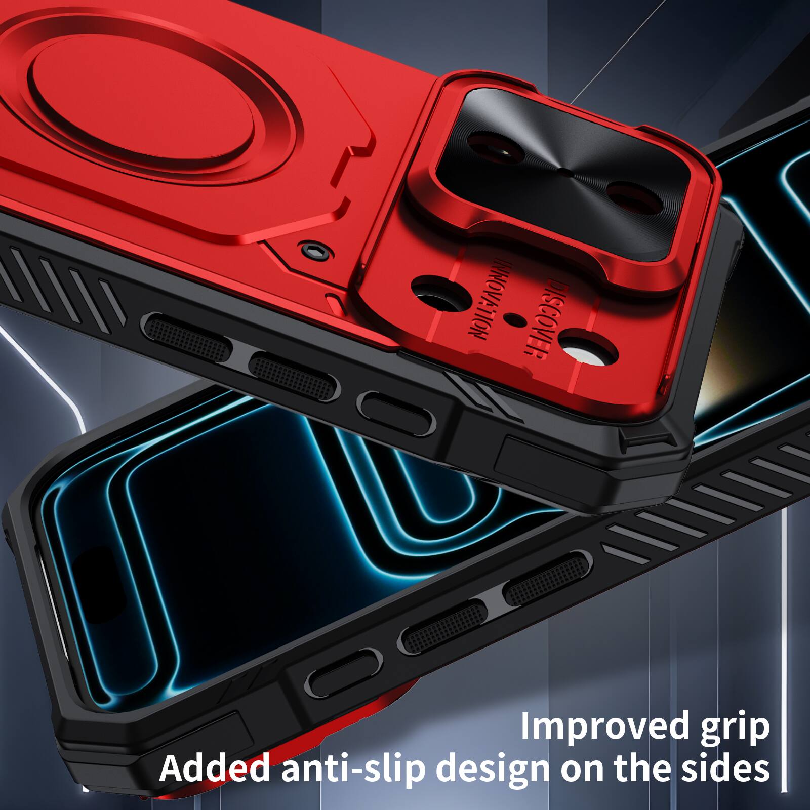 INNOVATION DISCOVER

Improved grip
Added anti-slip design on the sides