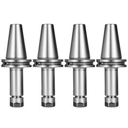 VEVOR - 4Pcs CAT40 Tool Holder ER16 Collet Chuck Set length 100mm Chuck Tool Holder Set Mill Holder - Silver