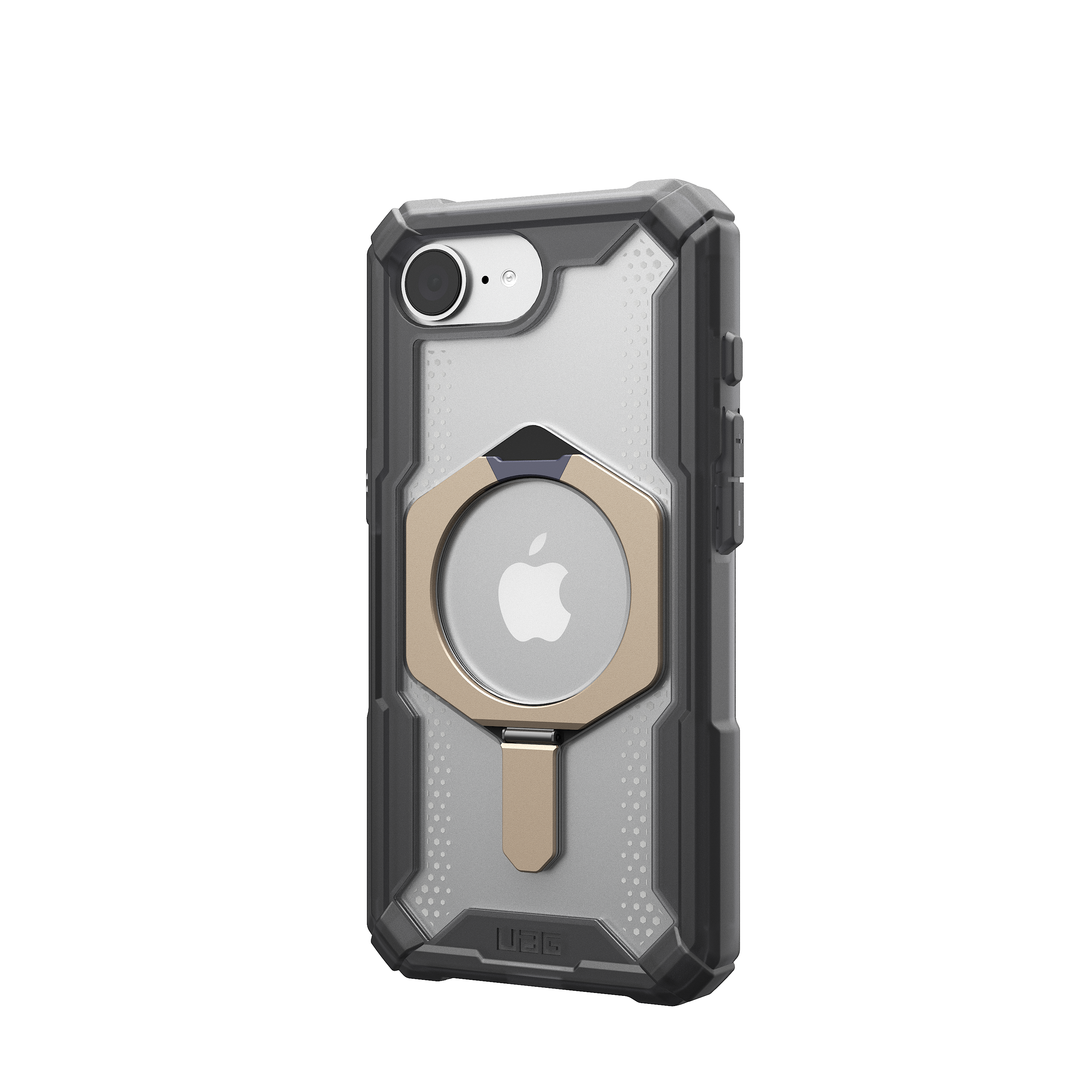 Back. UAG - Plasma EXT Case with Magsafe for Apple iPhone 16e - Ash/Titanium.