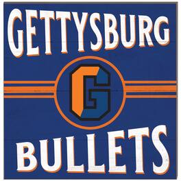 Jardine - Gettysburg Bullets 10'' x 10'' Retro Team Sign - Orange