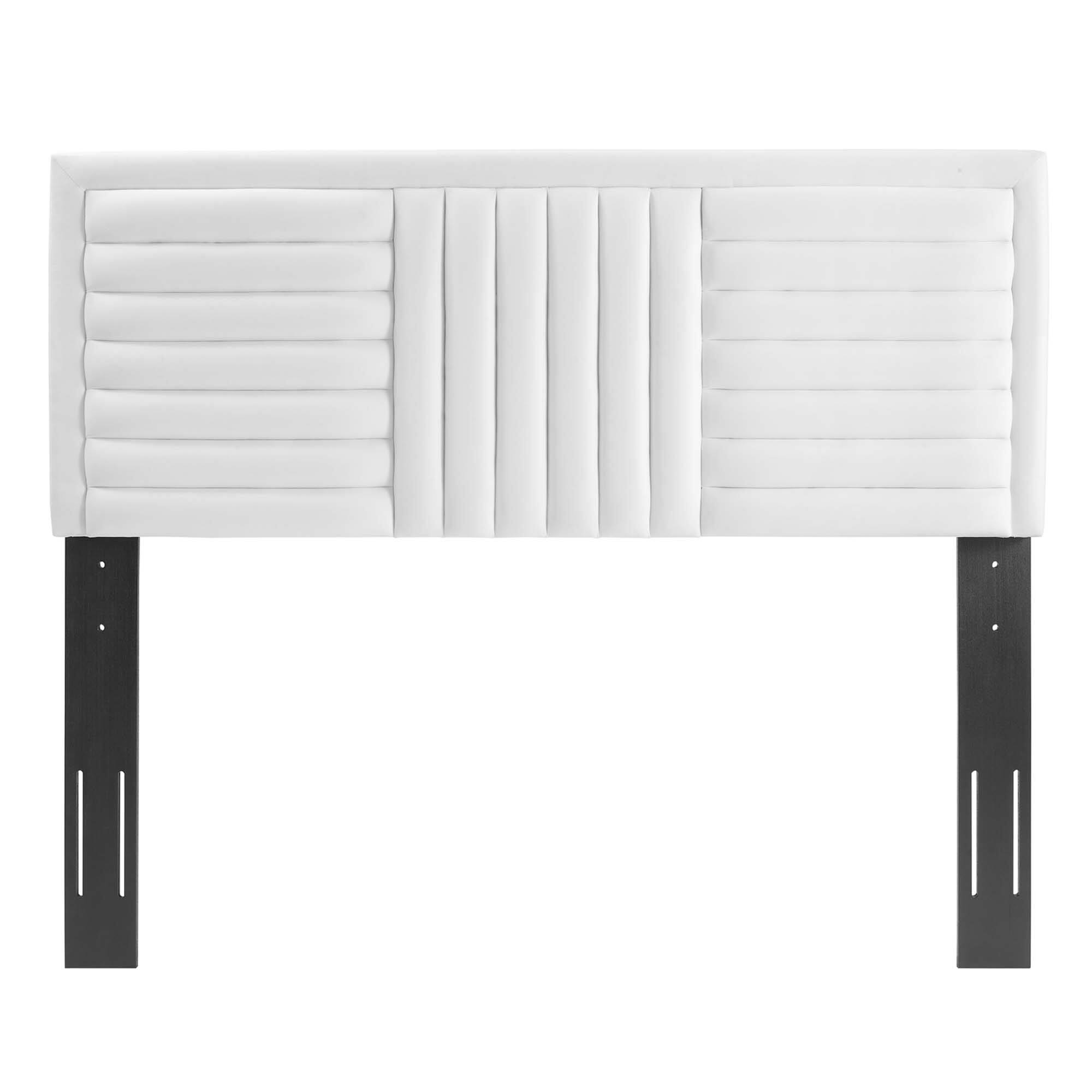 Back. Modway - Believe Channel Tufted Performance Velvet King/California King Headboard by Modway - White.