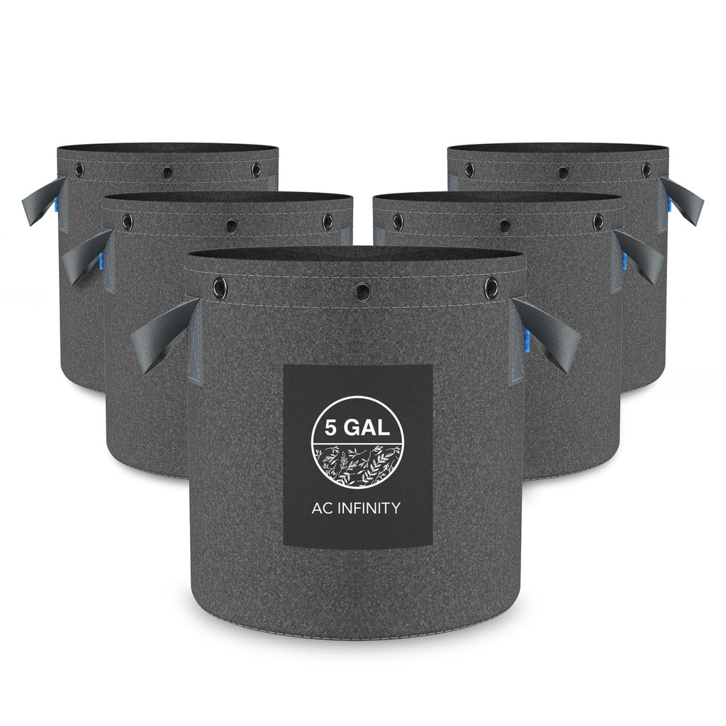 AC Infinity - Heavy Duty Reusable Fabric Pots 5 Gallon, Pack of 5, Round price history on PriceWatchPro
