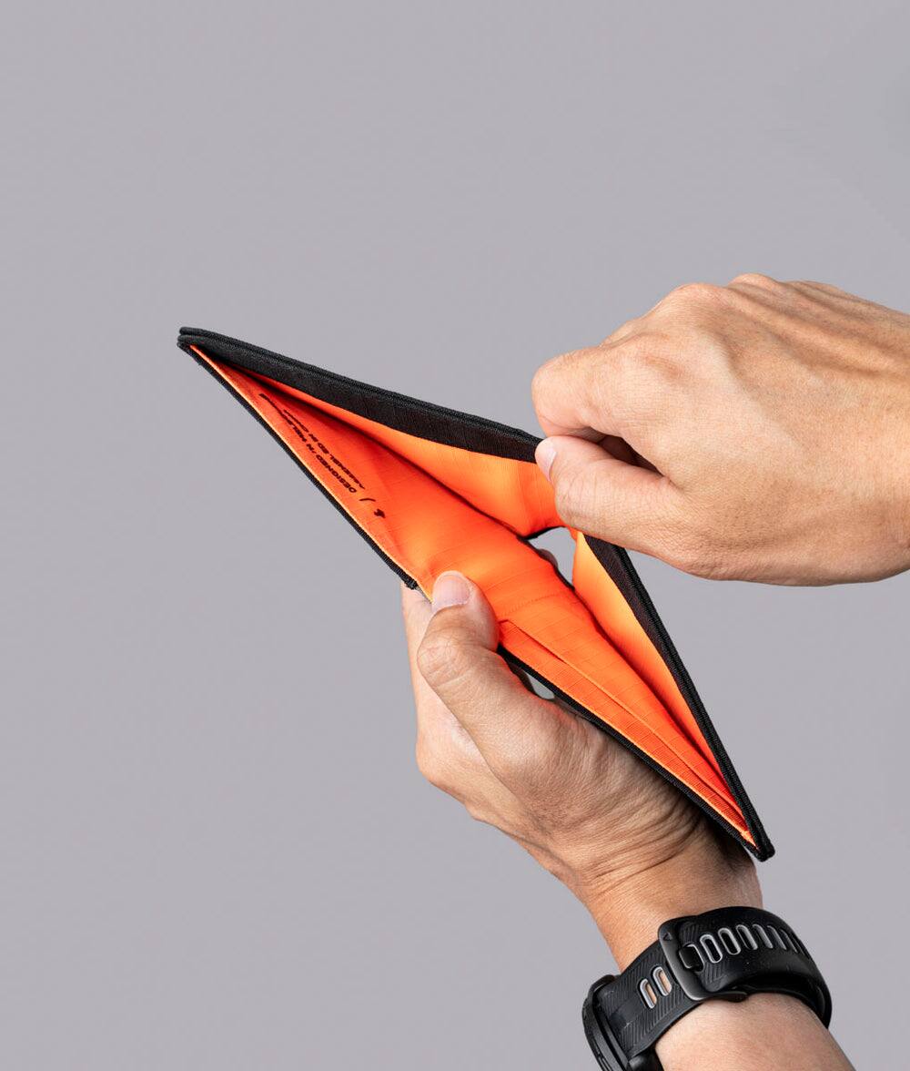 Alt View 2. ALPAKA - ARK Classic Wallet,Bifold Wallet with Magnetic Closure, RFID Protection, Global Bill Fit,Gift-Ready Box - Black Axogrid 210D.