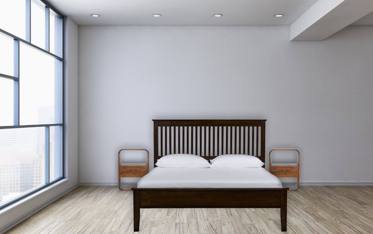 Alt View 7. Artisan Furniture - Artisan Furniture Solid Wood Chestnut Curved Edge Nightstand, 2 Shelves, 1 Drawer, Dark Brown - Chestnut.