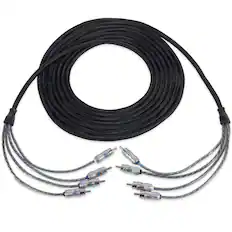 Front. NVX - XIX45 16.4 ft (5 Meter) Oxygen Free Copper 4-Channel Double Twisted Pair X-Series Car Audio RCA Audio Interconnect Cable.