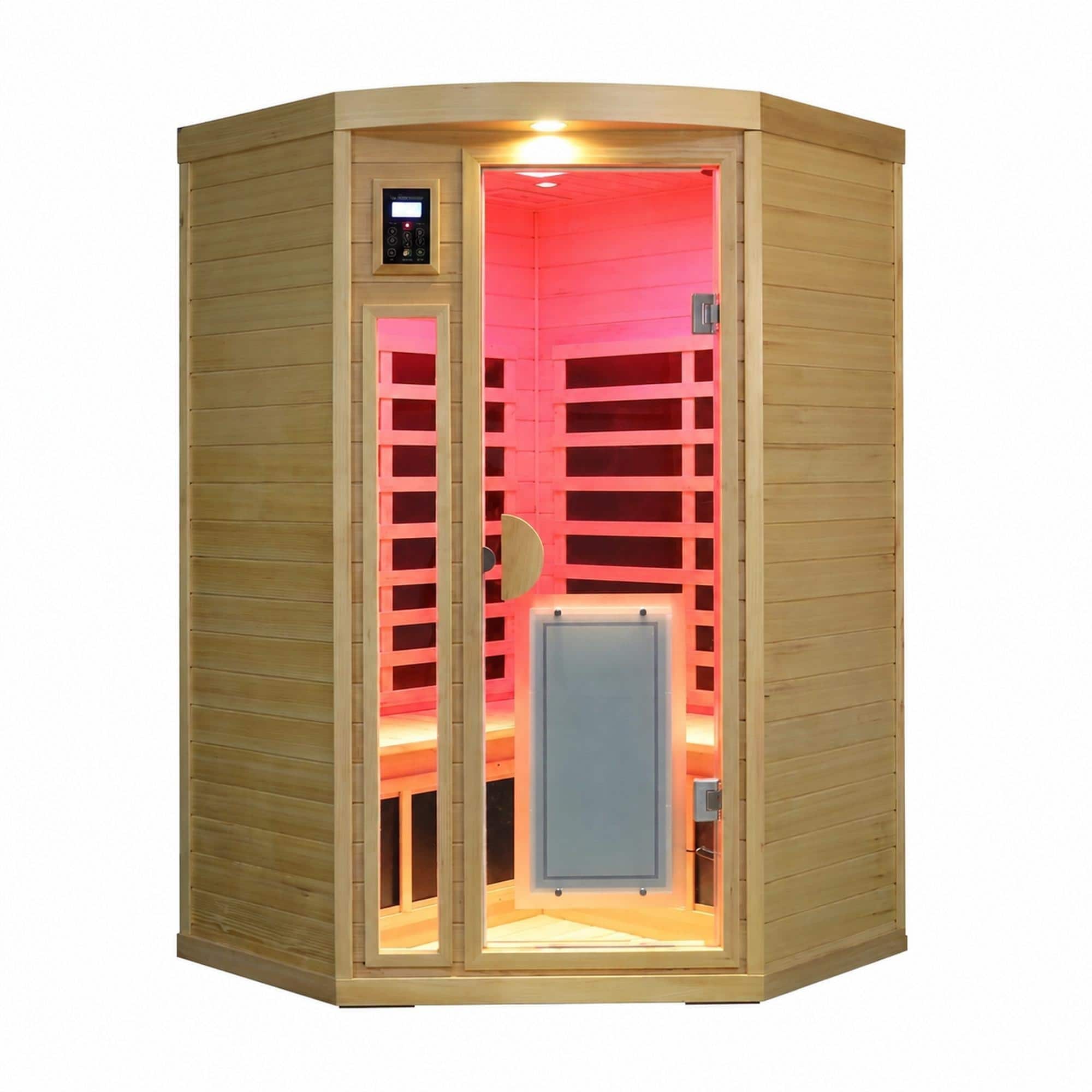 RYHNUYNE - Hemlock Pentagonal Indoor Far Infrared Sauna, Low-EMF Carbon Fiber Heaters, Digital Control Panel, Dry Sauna for Home - Natural price history on PriceWatchPro