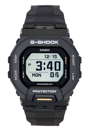 G-SHOCK
CASIO
12/15
3:40
MON 05
WR20BAR
PROTECTION
DISP FWD REV
MODE
START LAP
RUN
BACK