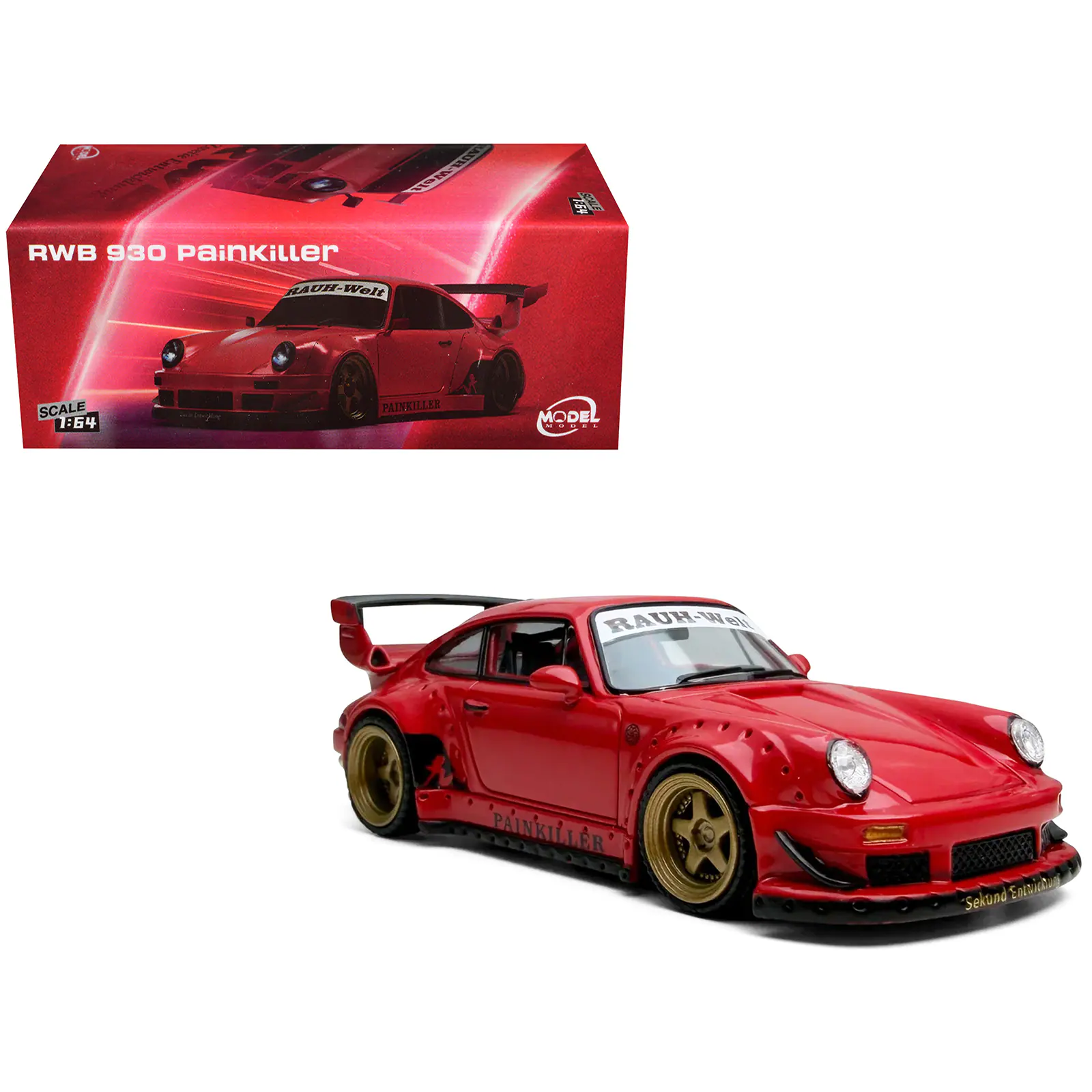 RWB 930 "Painkiller" Red 1/64 Diecast Model Car by Model Model