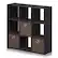 Alt View 1. Furinno - Simplistic 9-Cube Organizer with Bins - Dark Walnut.