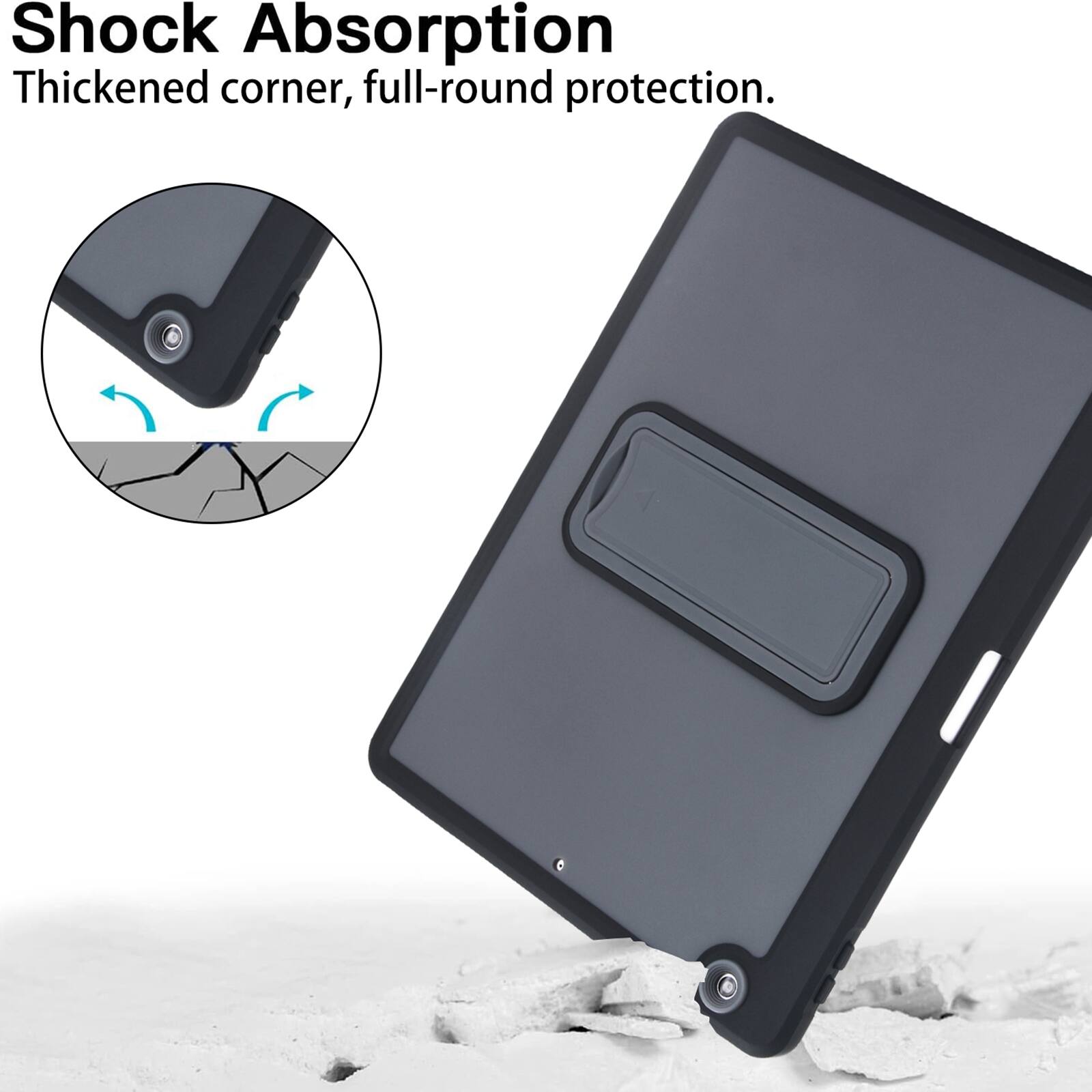 Shock Absorption  
Thickened corner, full-round protection.