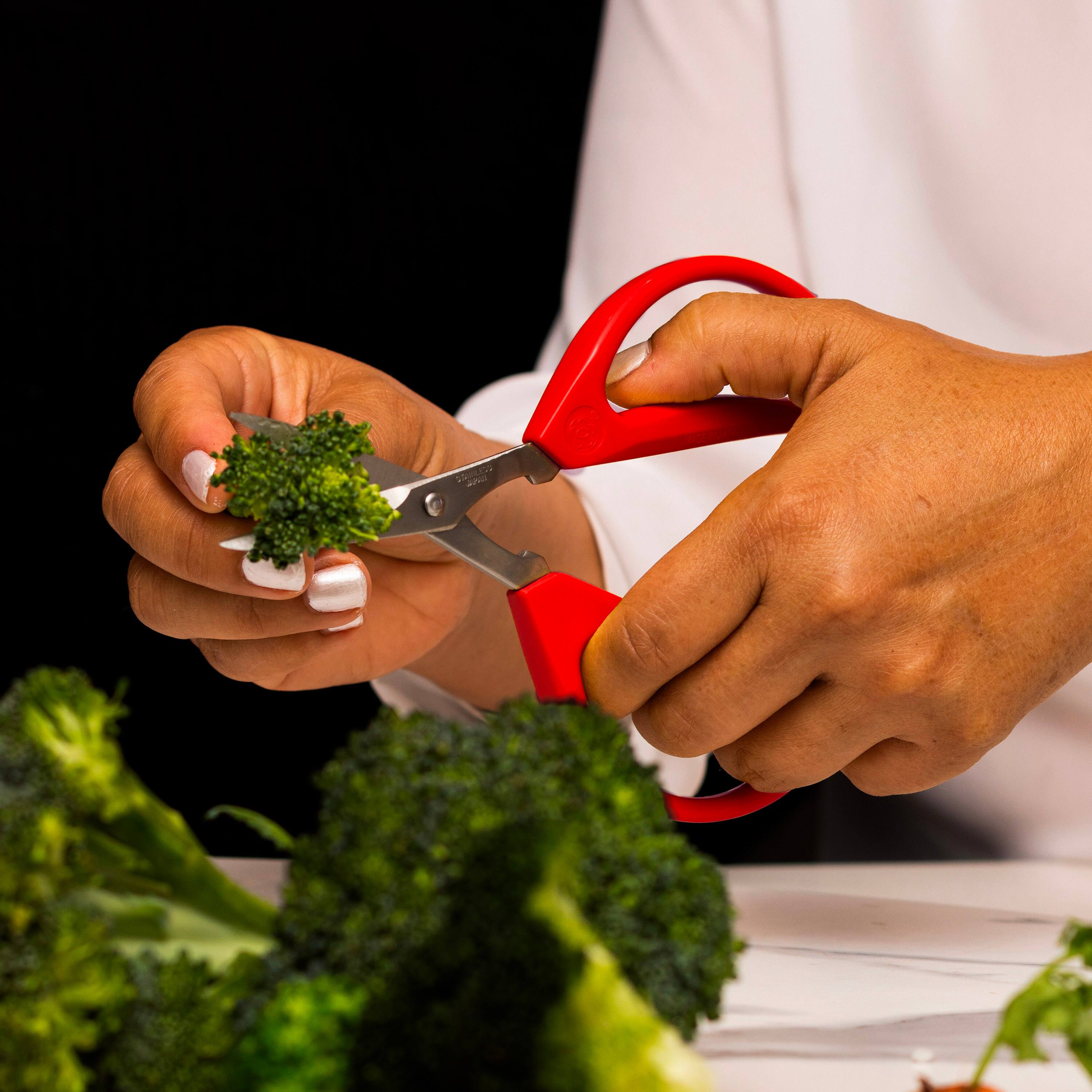 Alt View 5. Escali - Joyce Chen Original Unlimited Kitchen Scissors with Red Handles - Red.