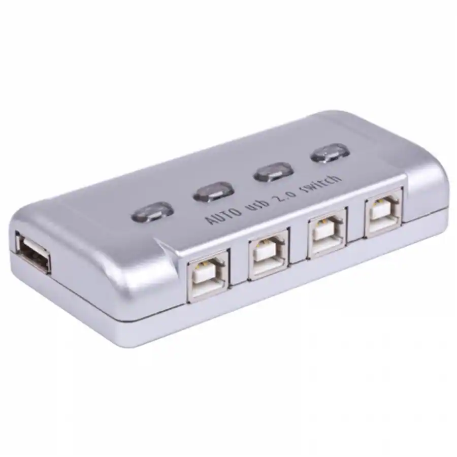 Usb Auto Switch Sanoxy USB 2.0 Printer Auto Sharing Switch (4 Port) Silver SANOXY-USB ...