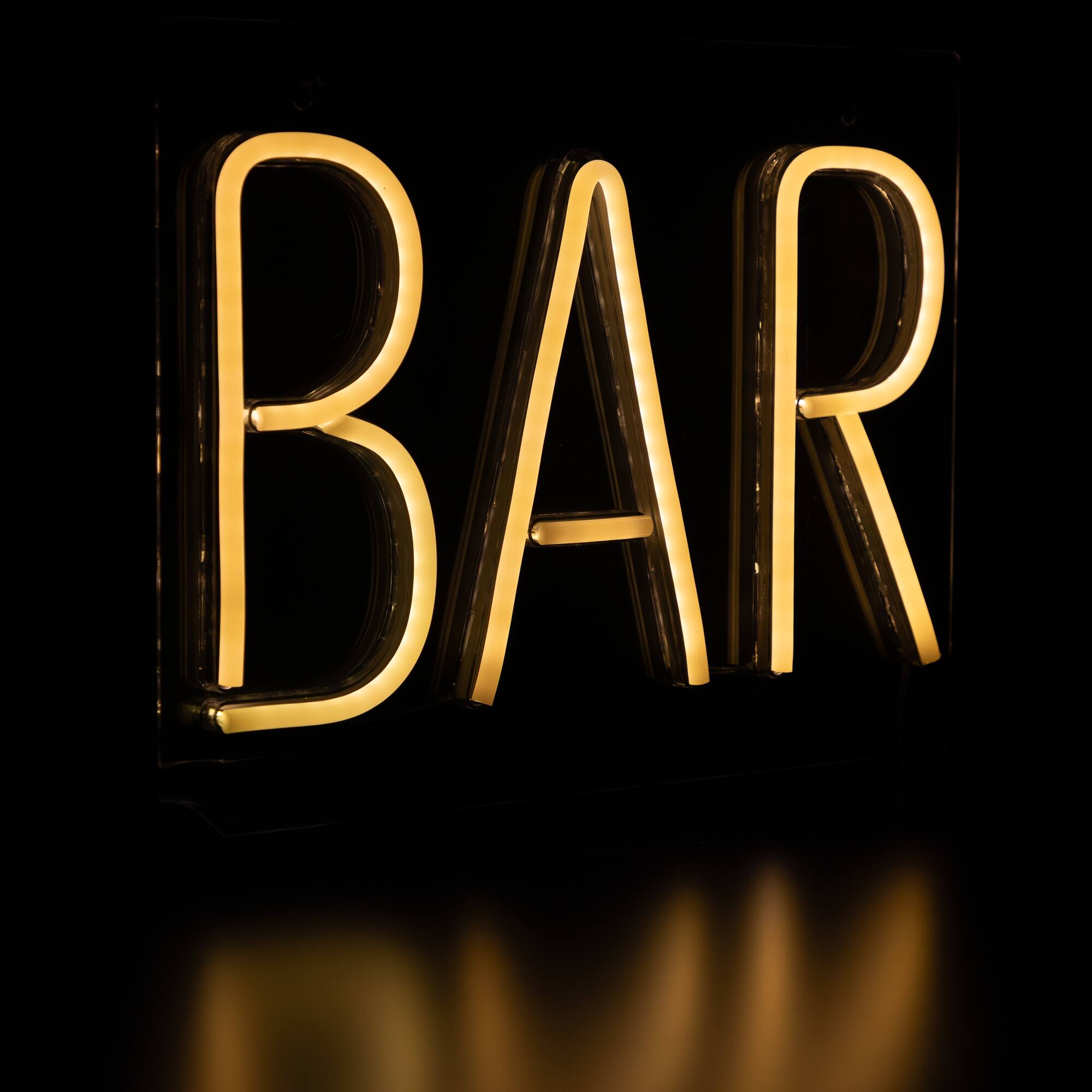 Alt View 3. Northlight - LED Bar Neon Lighted Wall Sign - 16" - Yellow - Yellow.