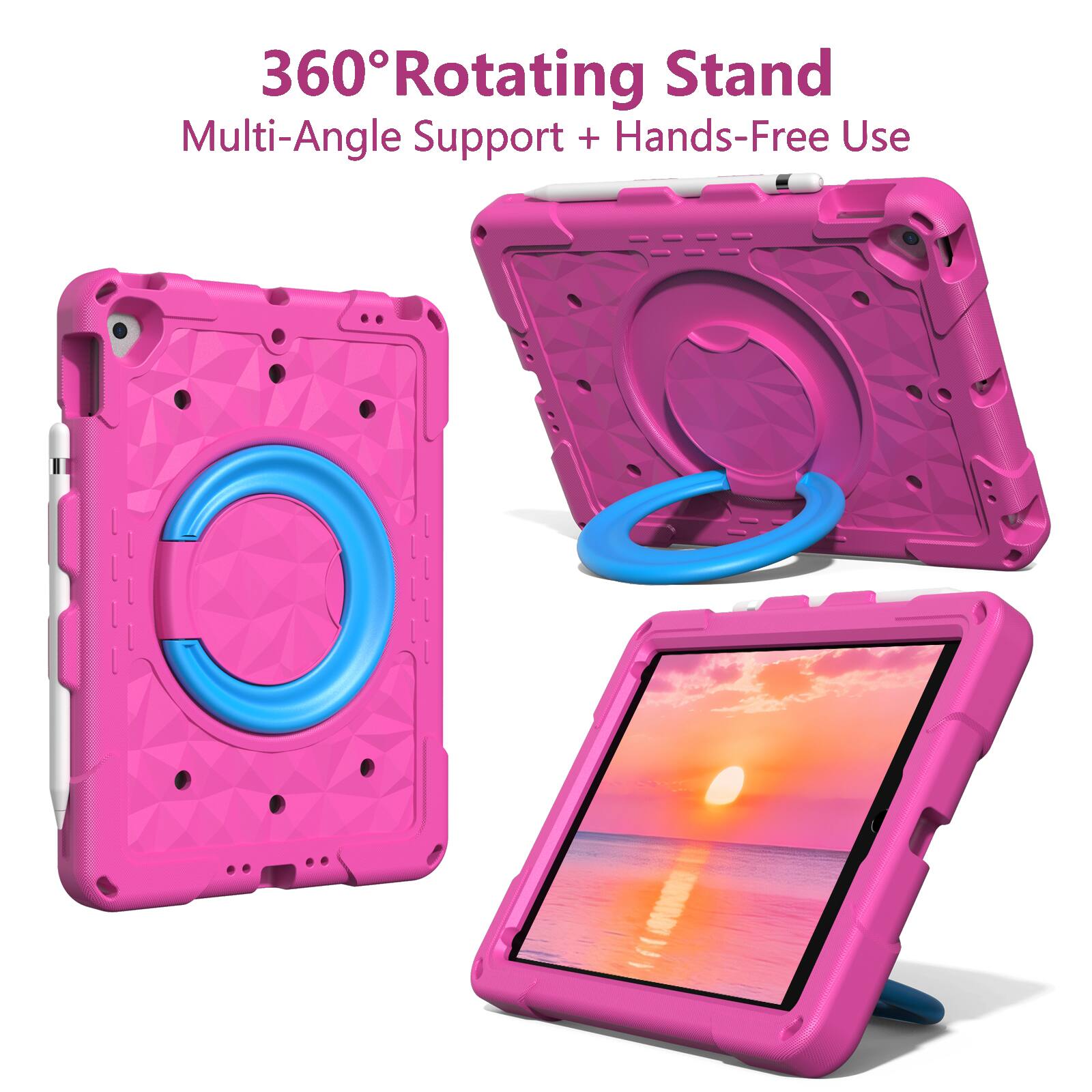 360° Rotating Stand  
Multi-Angle Support + Hands-Free Use