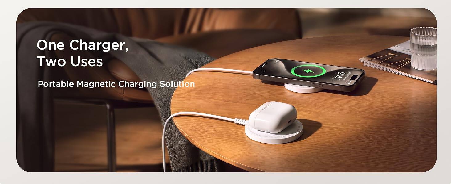 One Charger, Two Uses  
Portable Magnetic Charging Solution
