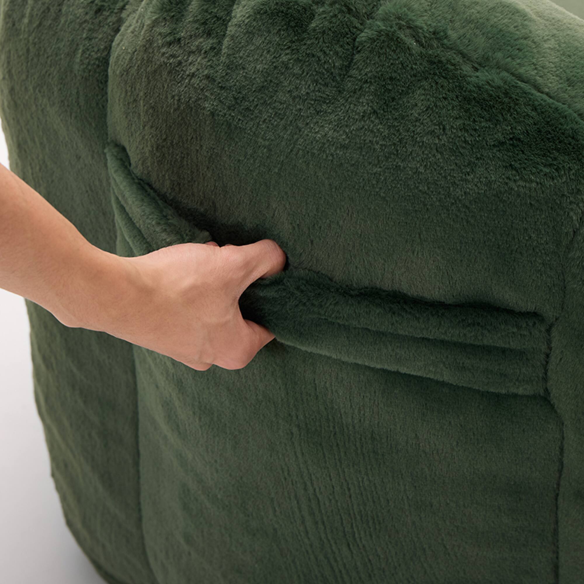 Alt View 6. GOODSILO - Lotus Style Compression Sofa Bean Bag Chair with Pull Ring for Easy Mobility and No Assembly Required - Green.