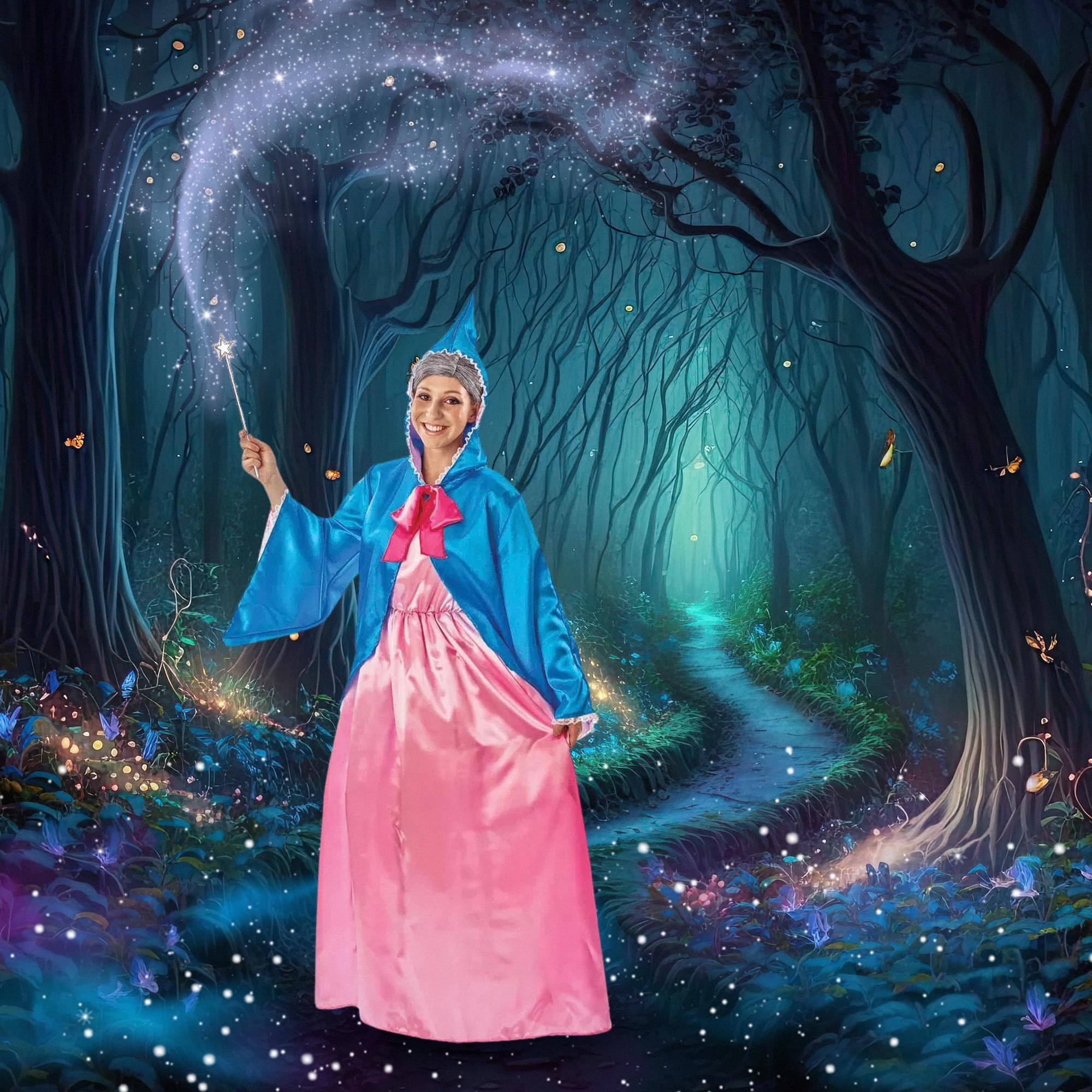Alt View 2. Orion Costumes - Magical Fairy Godmother Adult Costume | Medium - Pink.