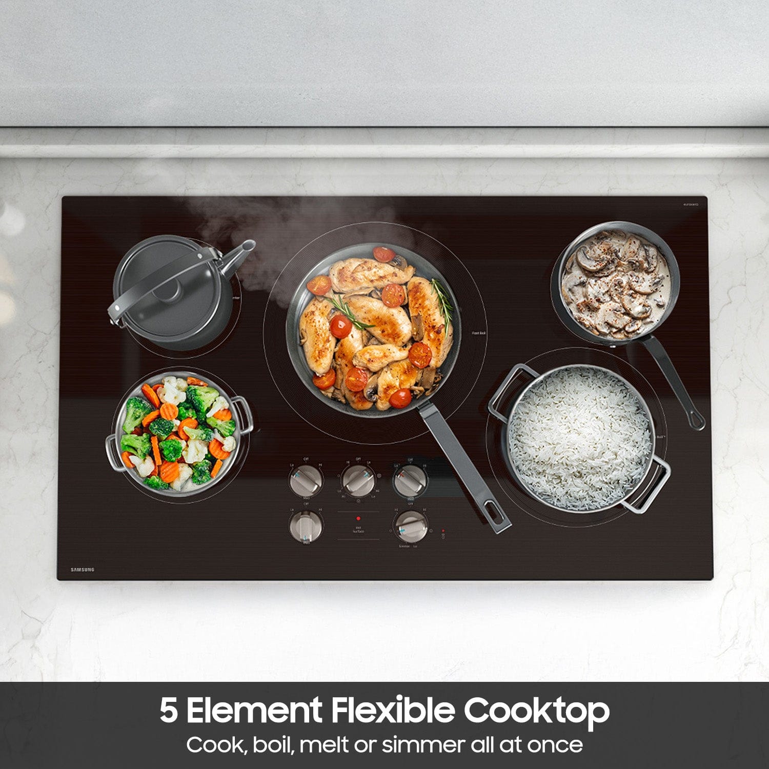 SAMSONS 5 Element Flexible Cooktop Cook, boil, melt or simmer all at once