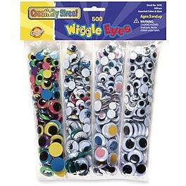 Southwest School Supply - Creativity Street Wiggle Eyes Classroom Pack, & Sizes, 500 Pieces - Multicolor
