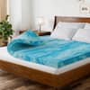 Front. CGK Linens - 3" Cooling Gel Infused Memory Foam Ventilated Mattress Topper - Twin - Blue.