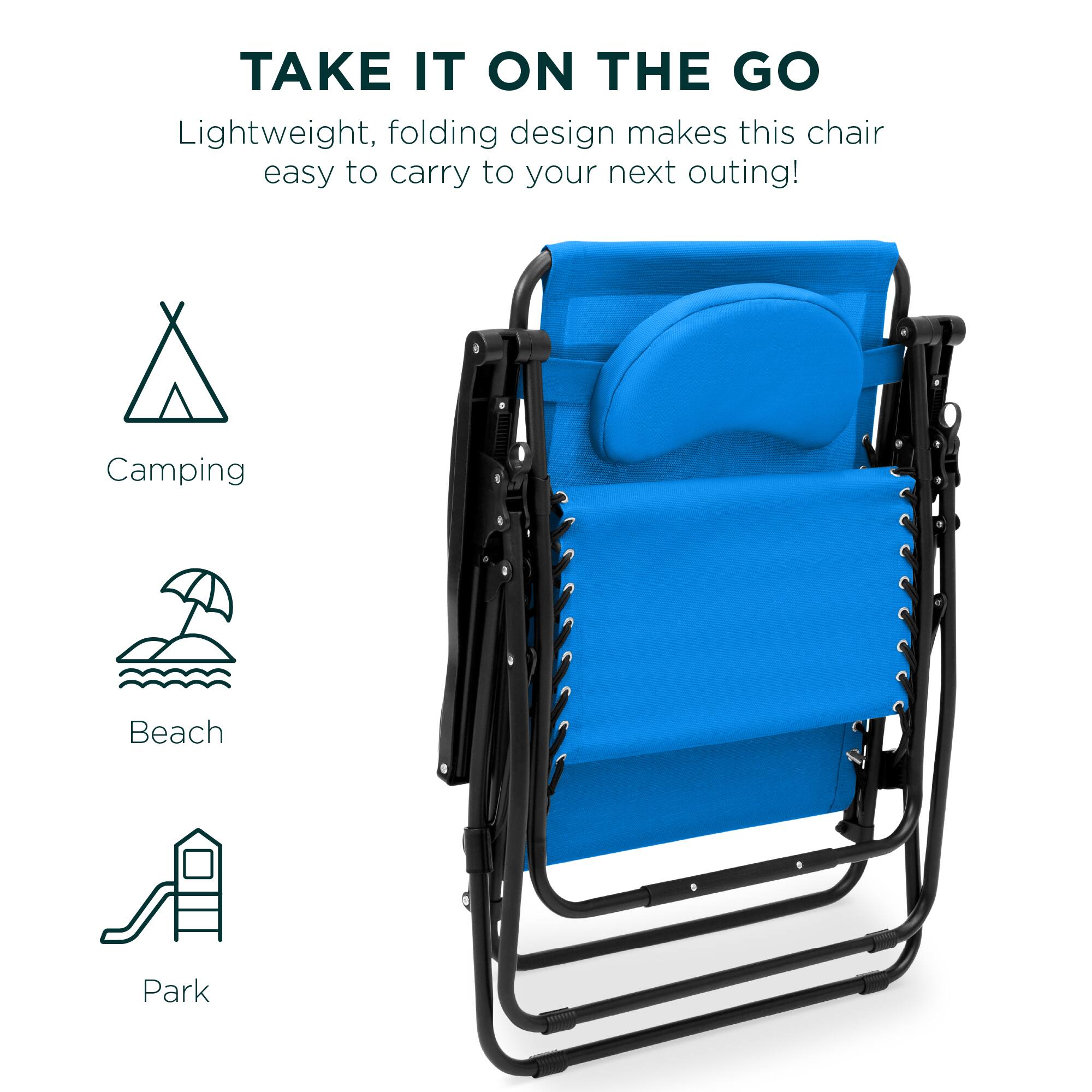 TAKE IT ON THE GO

Lightweight, folding design makes this chair easy to carry to your next outing!

Camping  
Beach  
Park