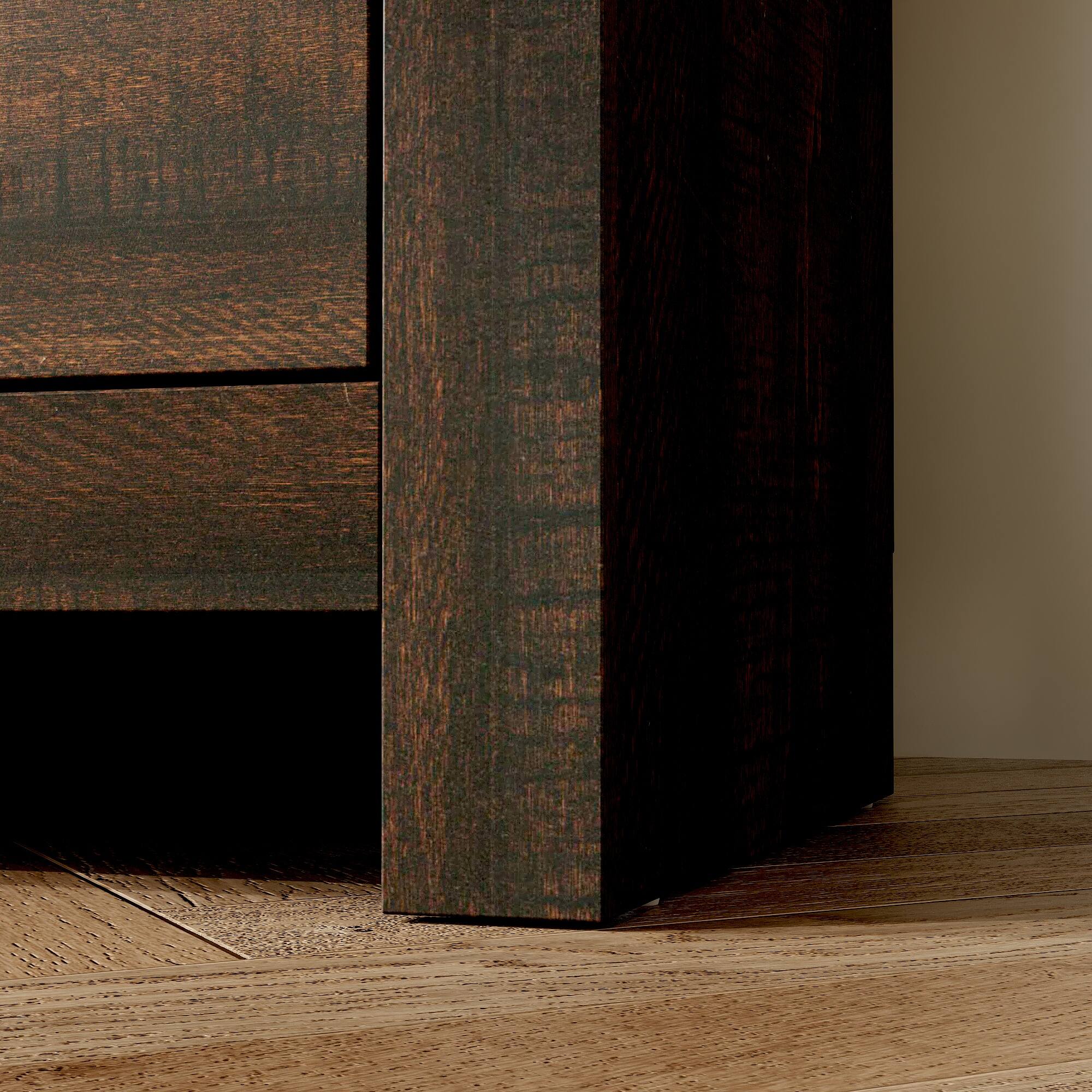 Alt View 2. FUFU & GAGA - FUFU&GAGA 5 - Drawer Vertical Dresser with Anti - Tip Feature – Rustic Wood Organizer for Closet & Bedroom - Brown.