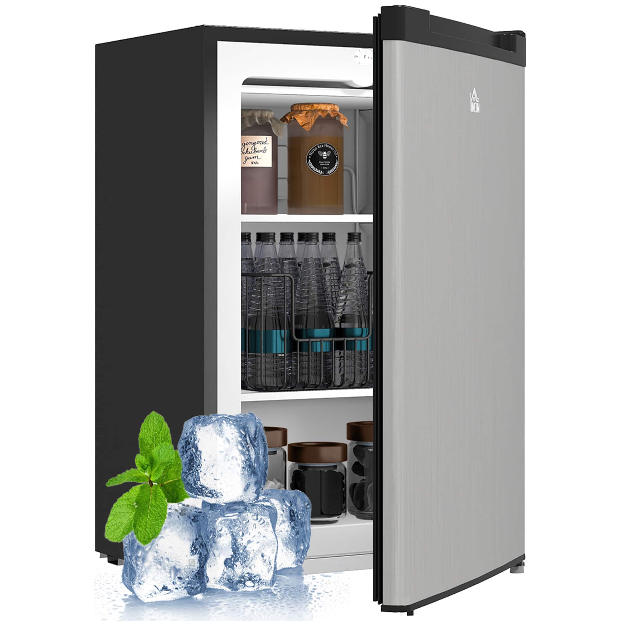 Homcom - Freezer, 3 Cu Ft Small Freezer with Reversible Single Door, Adjustable Thermostat for Home - Silver price history on PriceWatchPro